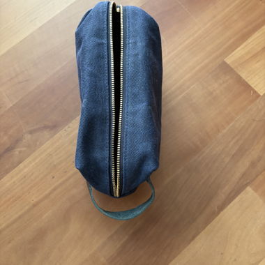 Necessaire Café Leather Navy