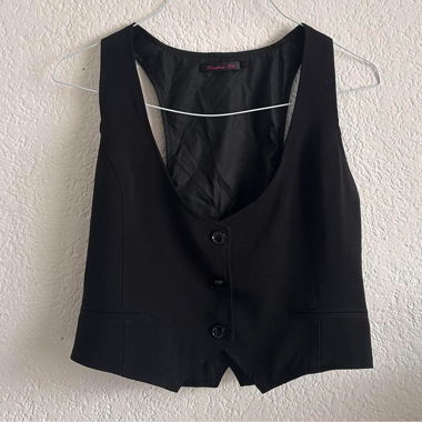 Gilet nero in cotone
