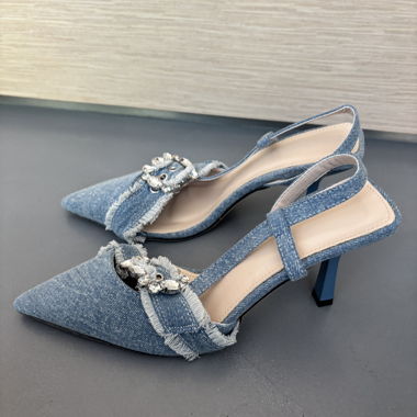 Tacchi slingback in denim 38