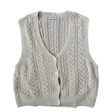 Gilet in maglia grigio