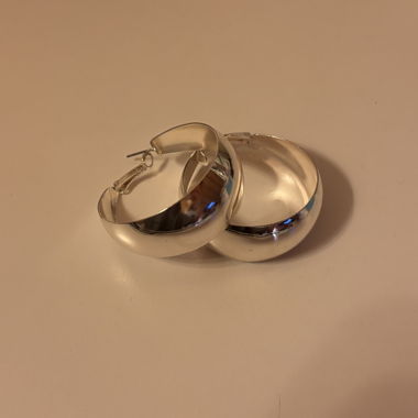 Silver Hoop Earrings, Bijou Brigitte