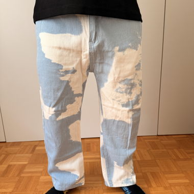 Blaue Batik-Hose W33L30