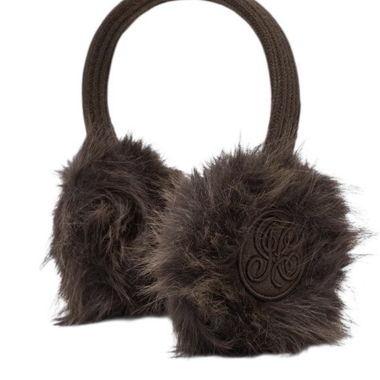 Cache-oreilles en fausse fourrure marron, Juicy Couture