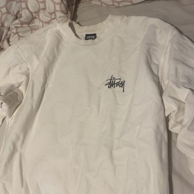 Stüssy white crewneck sweatshirt S