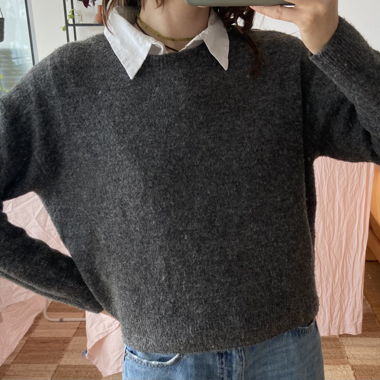 Maglione in maglia grigia scuro