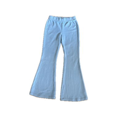 Pantalon en polaire évasé taille basse bleu clair S