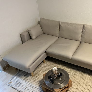 Sofa beige 3/4 Sitzer
