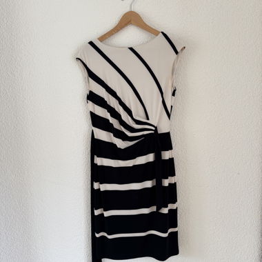 Schwarz-weisses Ralph Lauren Kleid