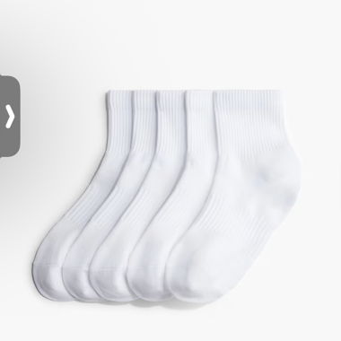 White Mid-Height Socks H&M 5-Pack