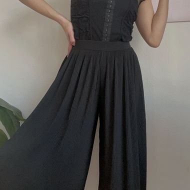 Pantalon évasé Noir ZARA 