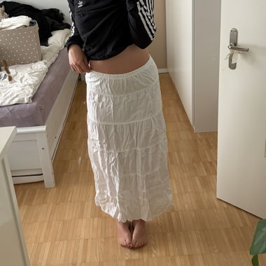 White Maxi Skirt S