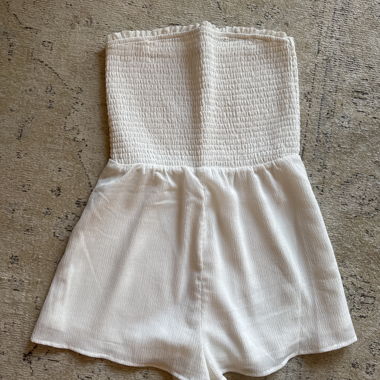 Tuta short a fascia bianca