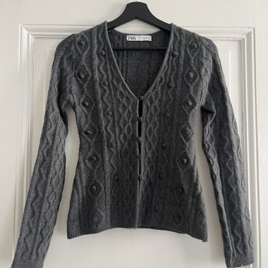 Cardigan in maglia grigio Zara