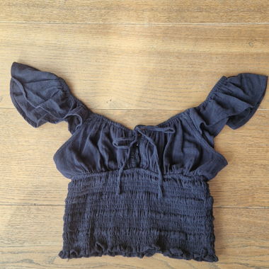Bershka dark blue crop top XS