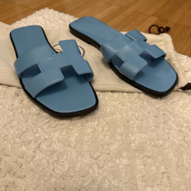 Hermès Sandalen blau, Grösse 39