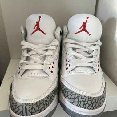 nike air jordan 3 white cement - Grösse 43