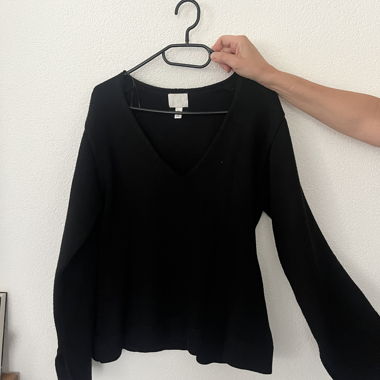 Black V-Neck Sweater