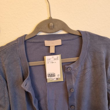 Blaue Strickjacke H&M