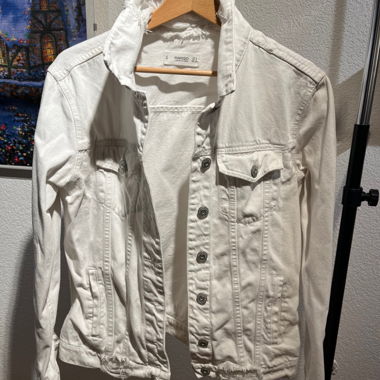 Veste en jean blanche