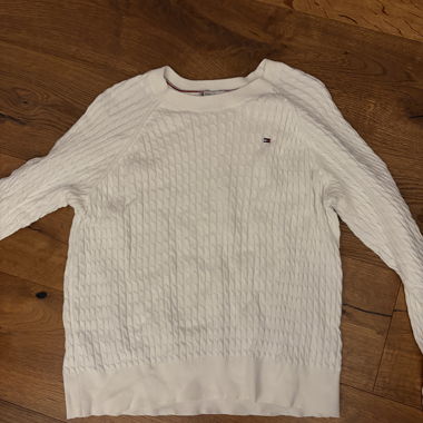 Maglione di maglia bianco Tommy Hilfiger