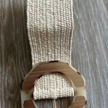 Ceinture tressée beige