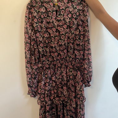 Zebra Floral Dress XS