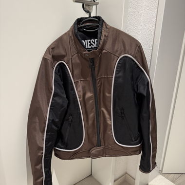 Diesel brown and black zip jacket