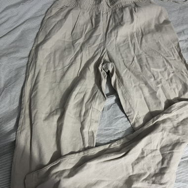 Beige Trouser with Drawstring