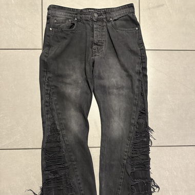 VINTAGE - Distressed Flared Denim Jeans