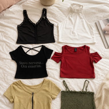 6 bunte Tops
