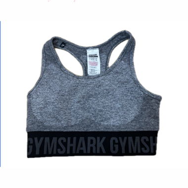 Brassière de sport grise Gymshark, sans rembourrage