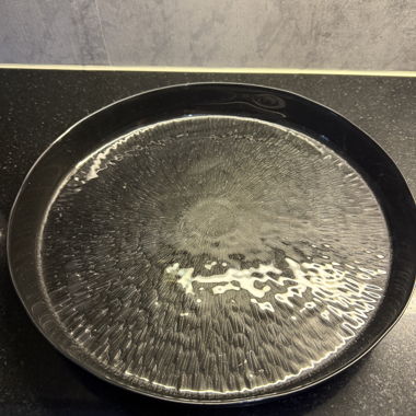 Black ceramic bowl