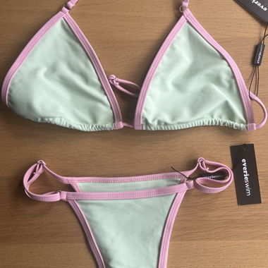Green and pink bikini