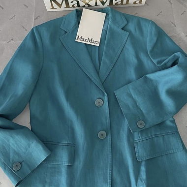Leinenjacke Max MARA türkisblau