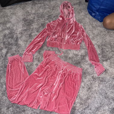 Pink Velvet Set SHEIN