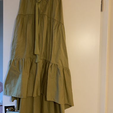 Gonna lunga maxi verde oliva