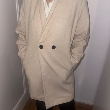 Manteau croisé MNG beige