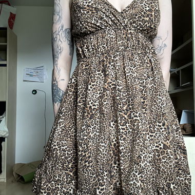 Y2K Leopard Kleid