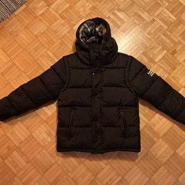 Piumino Burberry con cappuccio, nero