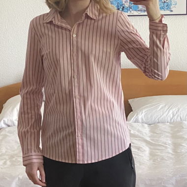 Chemise à manches longues rayée, livraison gratuite