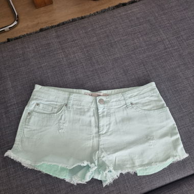 Jeans shorts in mint