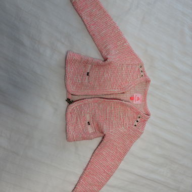 Giacca in maglia rosa