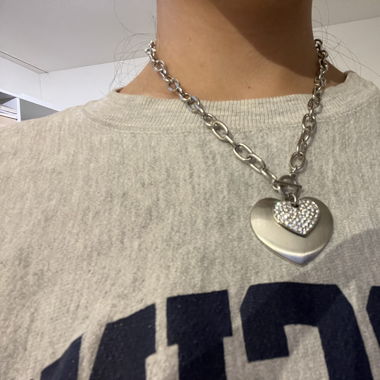 silber herzkette