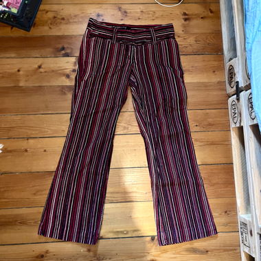 vintage striped flare pants