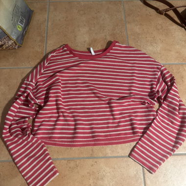 Striped Long-Sleeve Sweater