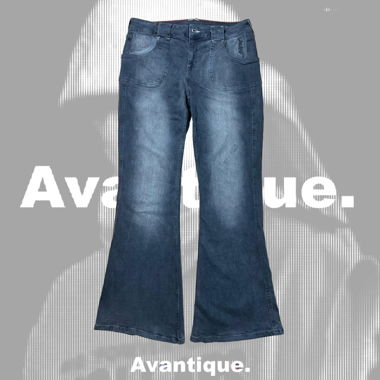 Vintage Y2K Archive Flared Denim Black/Gray