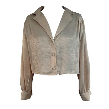 CROPPED SATIN BLOUSE