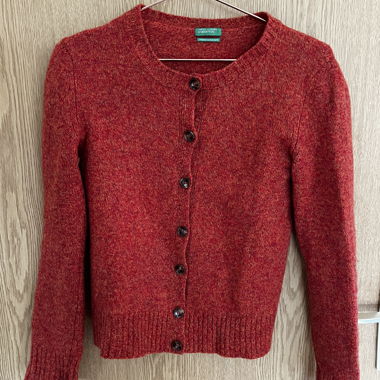 Maglione in Lana Italiana Arancione Tramonto