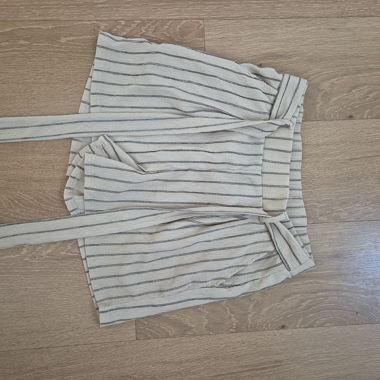 Striped Tie-Front Shorts