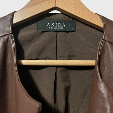Akira faux leather wrap vest (M)